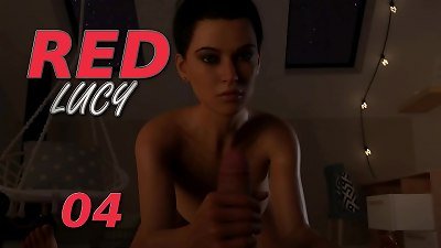 red LUCY #04 • Getting a handjob from a sweetie