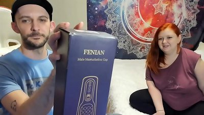Foreglad Fenian male Automatic Masturbator Unboxing and Demonstration with Jasper Spice and Sophia Sinclair