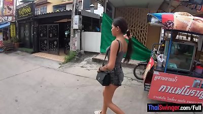 Real fledgling Thai teenage sweetie fucked after lunch by her temporary boyfriend
