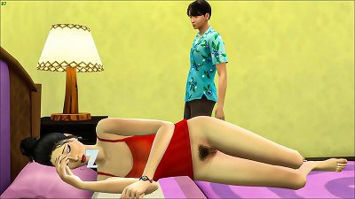 japanese bare sleeping mom - asian mother